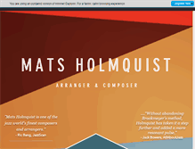 Tablet Screenshot of matsholmquist.com